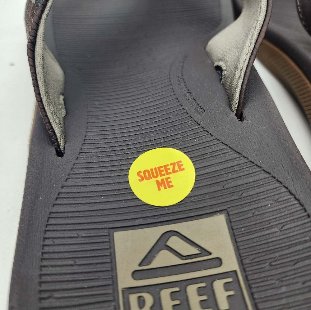 Reef Santa Ana Men's Brown Cushioned Flip Flop Beach Sandals Shoes Size 12 NWT - Picture 7 of 7